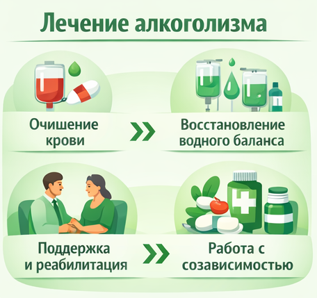 лечение алкоголизма в Белой Холунице этапы